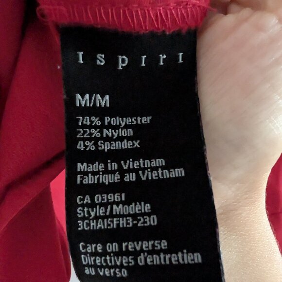 3/$30 Esprit deep red fitted blouse - Picture 5 of 7